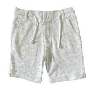Minoti Size 4-5y Heathered Oatmeal Pull On Shorts